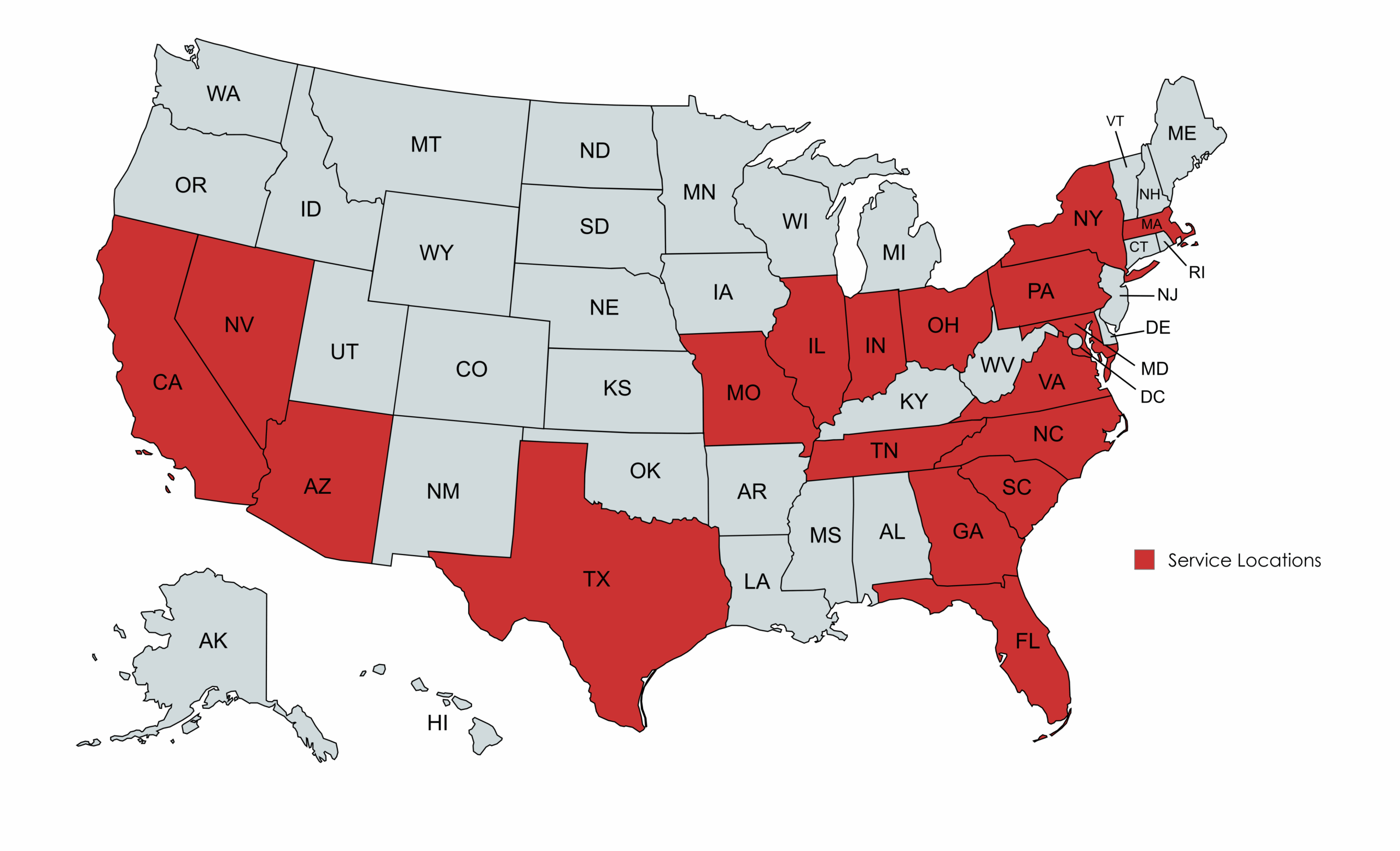 ACT Service Locations